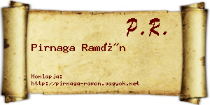 Pirnaga Ramón névjegykártya
